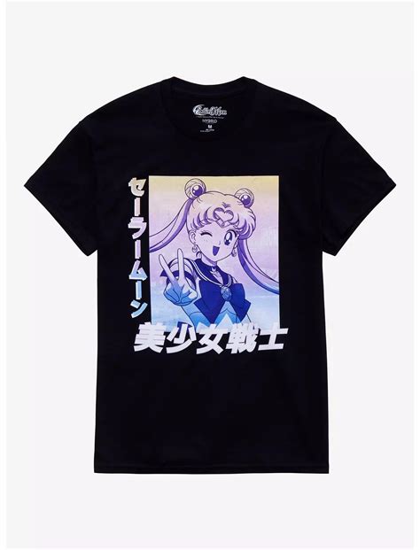 Hot Topic Sailor Moon Ombre Black Boyfriend Fit T Shirt