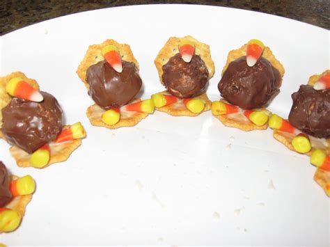 Turkey Treats Made From Homemade Peanut Butter Balls Candy Corn And