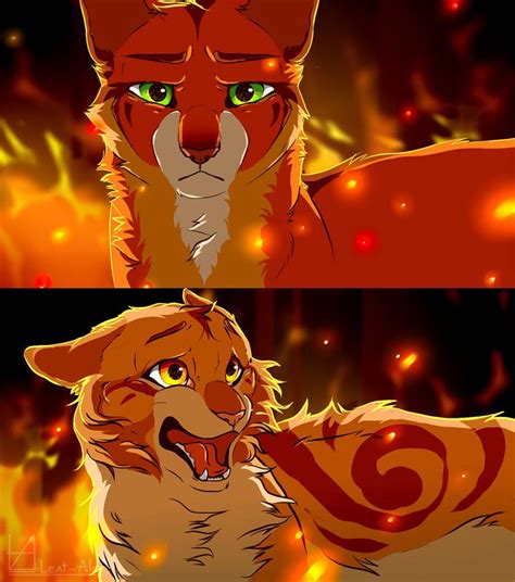 Fireheart And Goldenflower By Alder Leaf Warrior Cats Art Warrior Cats Books Warrior Cat Memes