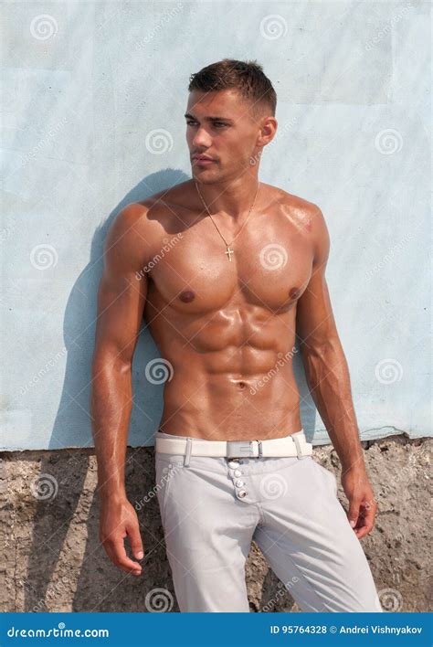 Shirtless Male Model Stock Photo Image Of Relaxation 95764328