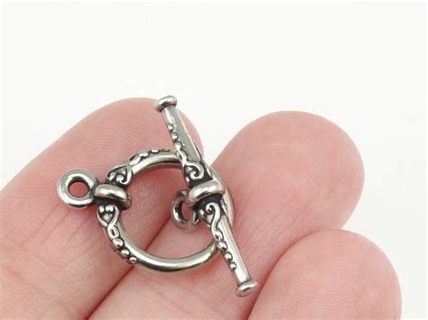 Light Antique Pewter Toggle Findings Silver Toggle Clasp Etsy