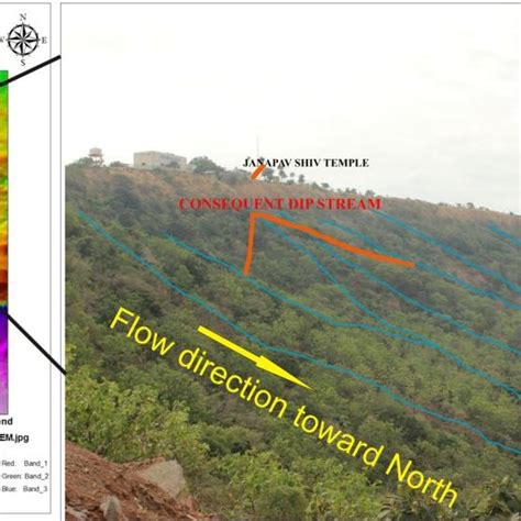 Map and photograph show the systematic flow of Chambal river origin ...