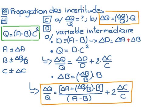 Propagation Des Incertitudes Science Physics ShowMe