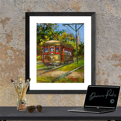 New Orleans Art St. Charles Streetcar Old Streetcar - Etsy | New ...