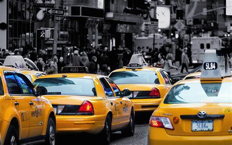 Sokaklar Arabalar Trafik New York Taksi Ara Lar Ehirleri Se Ici