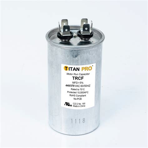 Titan Pro Run Capacitor Mfd Volt Round Packard Online