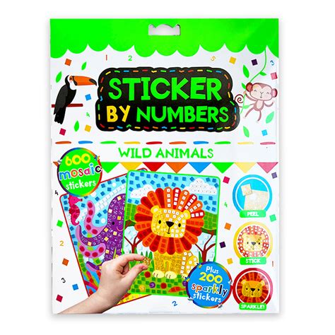 Mosaic Sticker By Numbers Set Kids Stuff For Less