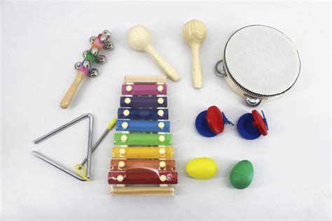 Percussion Set With Xylophone Wooden Musical Instruments Set