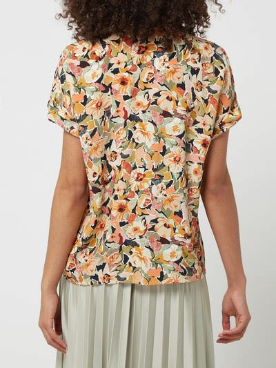 Jake S Collection Bluse Mit Floralem Muster Rostrot Online Kaufen