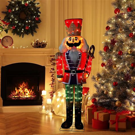 Mupater Lighted Nutcracker Outdoor Christmas Decoration