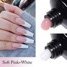 LILYCUTE 7ML Quick Extension Nail Gel Vernis Semi Permanent Acrylic Crystal White Clear Nude Gel