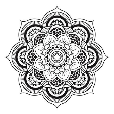 Mandala To Download Free Simple Flower Mandalas Coloring Pages For Adults