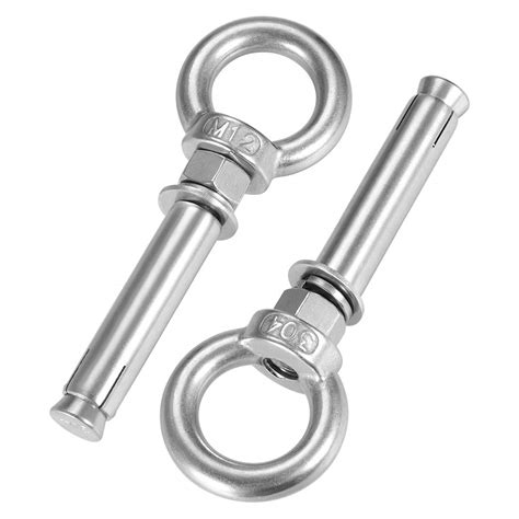 Uxcell M X Expansion Eyebolt Eye Nut Screw With Ring