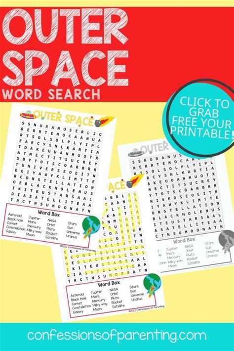 Best Outer Space Word Search That S Out Of This World