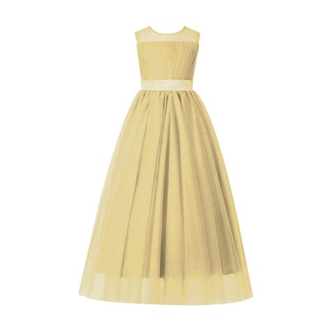 Avrntaa Flower Girl Party Dresses,Girls Sleeveless Tulle Princess Dress
