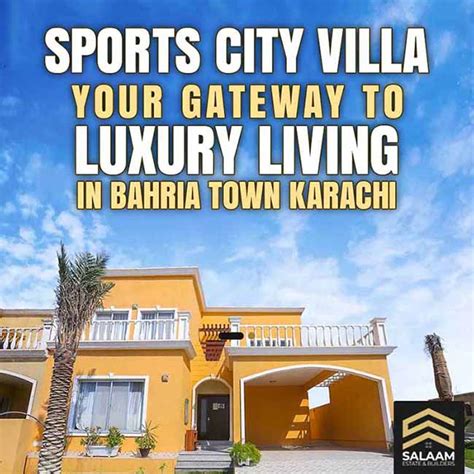 Sports City Villa Bahria Town Karachi Your Gateway To Luxury Living