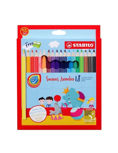 Stabilo Swans Jumbo Colour Pencil Colours Long J