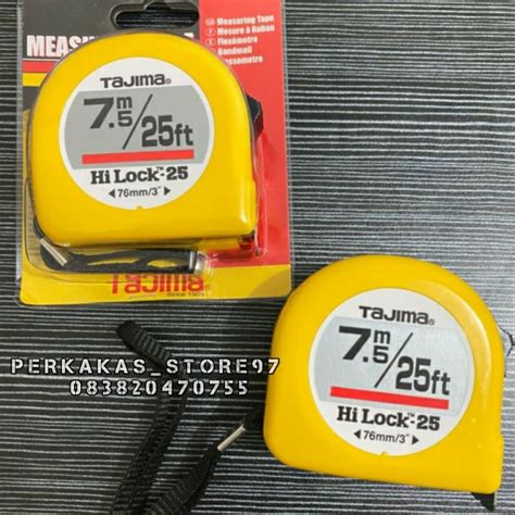 Meteran Tajima 75 Meter 25ft Hi Lock Measuring Tape Made In Japan