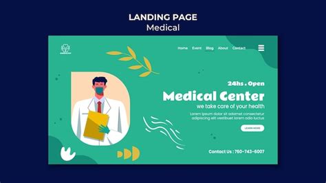 Free Psd Medical Center Landing Page Template