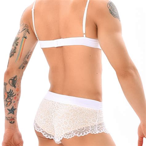 Sissy Lingerie Set For Men Lace Coupless Bra Transparent Etsy