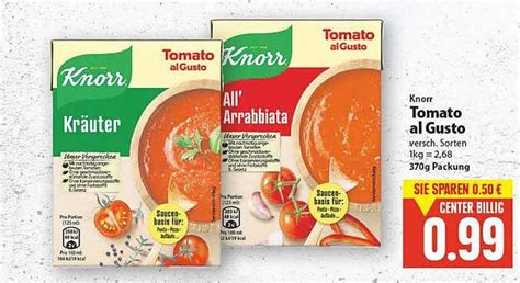 Knorr Tomato Al Gusto Angebot Bei E Center Prospekte De