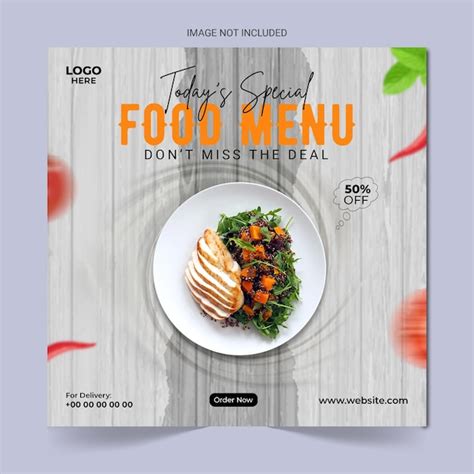 Premium Psd Psd Food Social Media Post Design And Instagram Banner