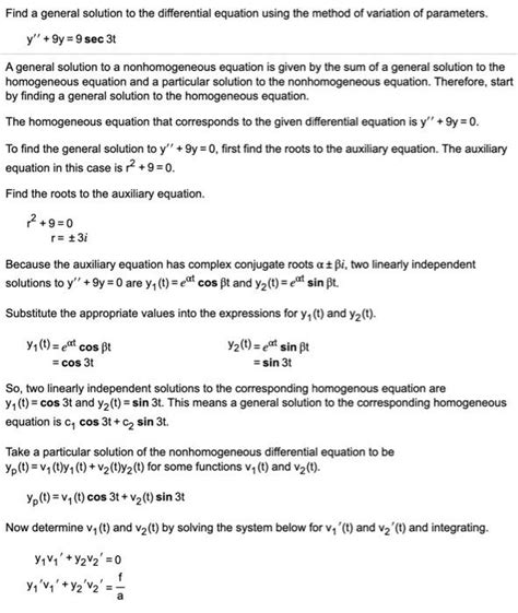 Solved Find A General Solution To The Differential Equation Chegg