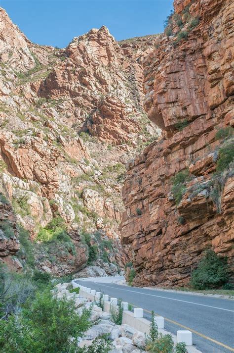 The View Of Meiringspoort Waterfall In De Rust Stock Photo Image Of