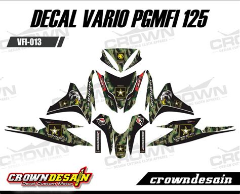 Jual Sticker Decal Full Body Honda Vario PGM FI 125 VFI013 ARMY