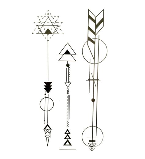 Black And White Arrow Temporary Tattoo - Tattoos For Fun