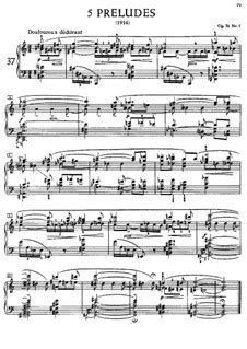 Five Preludes Op By A Scriabin Sheet Music On Musicaneo