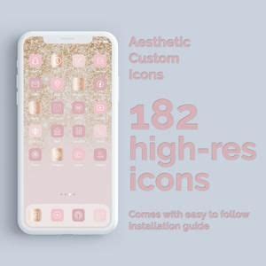 Light Pink Aesthetic Ios App Icons Social Media Icons Etsy Ios