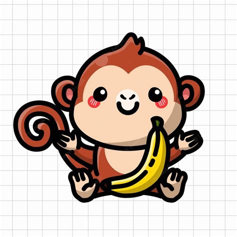 Premium Vector | Cute monkey vector illustration