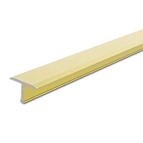 Trimmaster Satin Gold In X In Aluminum T Shaped Tile Edging