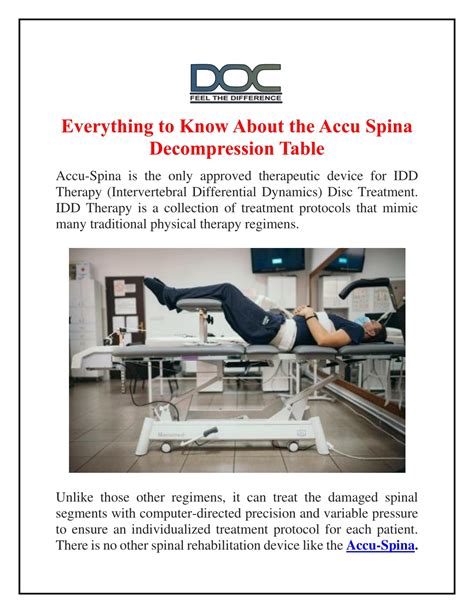 Ppt Everything To Know About The Accu Spina Decompression Table