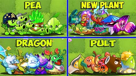 4 Team PEA X NEW PLANT X DRAGON X PULT Battlez Who Will Win Pvz 2