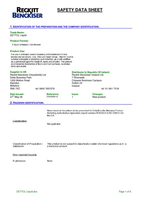 Lysol Disinfectant Spray Msds At Terry Chaney Blog