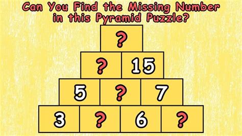 Brain Teaser Can You Find The Missing Number In This Pyramid Puzzle