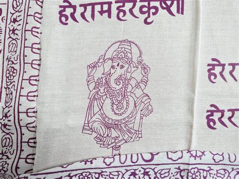 Chadar Indiano Manto De Ora O De Ganesha Branco E Lil S Bazar Indiano