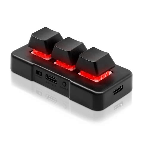 Amazon.com: 3 Key Mini Keypad Wireless USB 2 in 1 Mechanical Gaming ...