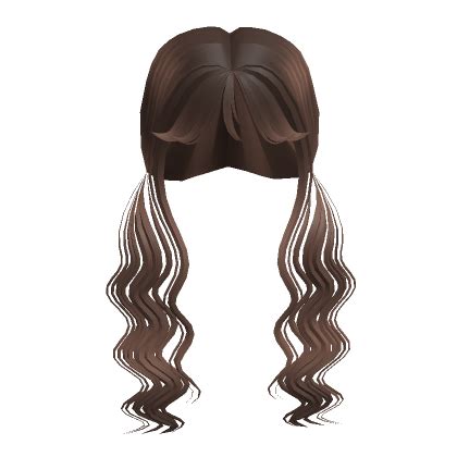 Long Brown Wavy Pigtails Roblox