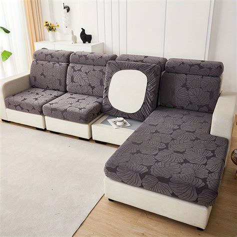 Acmdl Seater Solid Color Sofa Cover Stretch L Shape Sarung