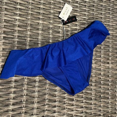 Milly Cabana Swim Milly Cabana Sirolo Blue Ruffle Bikini Bottom