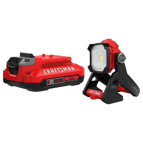 Shop Craftsman V20 2 Amp Hour Lithium Power Tool Battery And V20 1825 Lumen Led Rechargeable