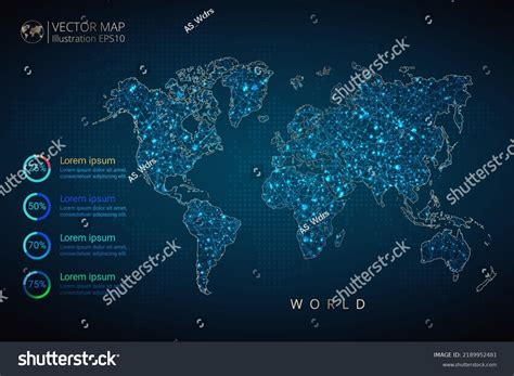 World Map Infographics Vector Template Abstract Stock Vector Royalty