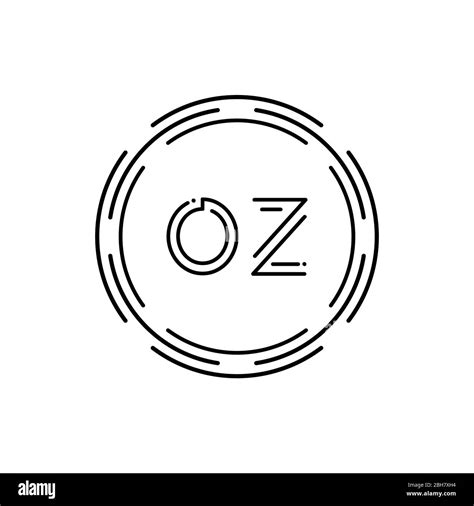 Initial Monogram Letter Oz Logo Design Vector Template Digital