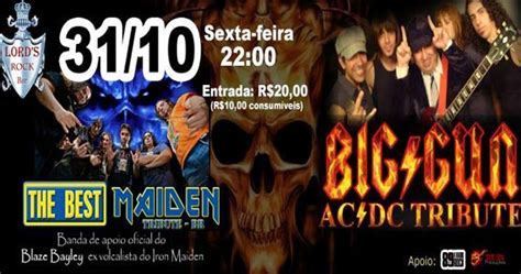 Halloween Especial Tributo Ao Iron Maiden E AC DC Nesta Sexta No