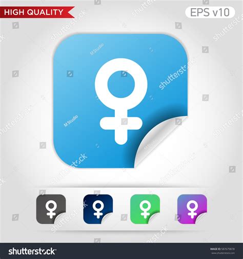 Sex Icon Button With Sex Icon Modern Ui Vector Royalty Free Stock