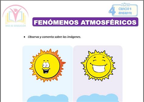 Fenómenos Atmosféricos Para Cuatro Años Web De Educación