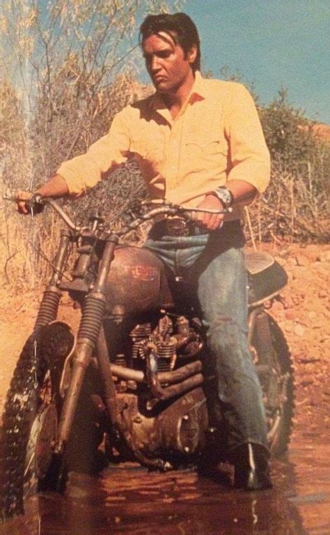 Elvis Presley Riding A Triumph Bonneville Motorcycle In Stay Away Joe